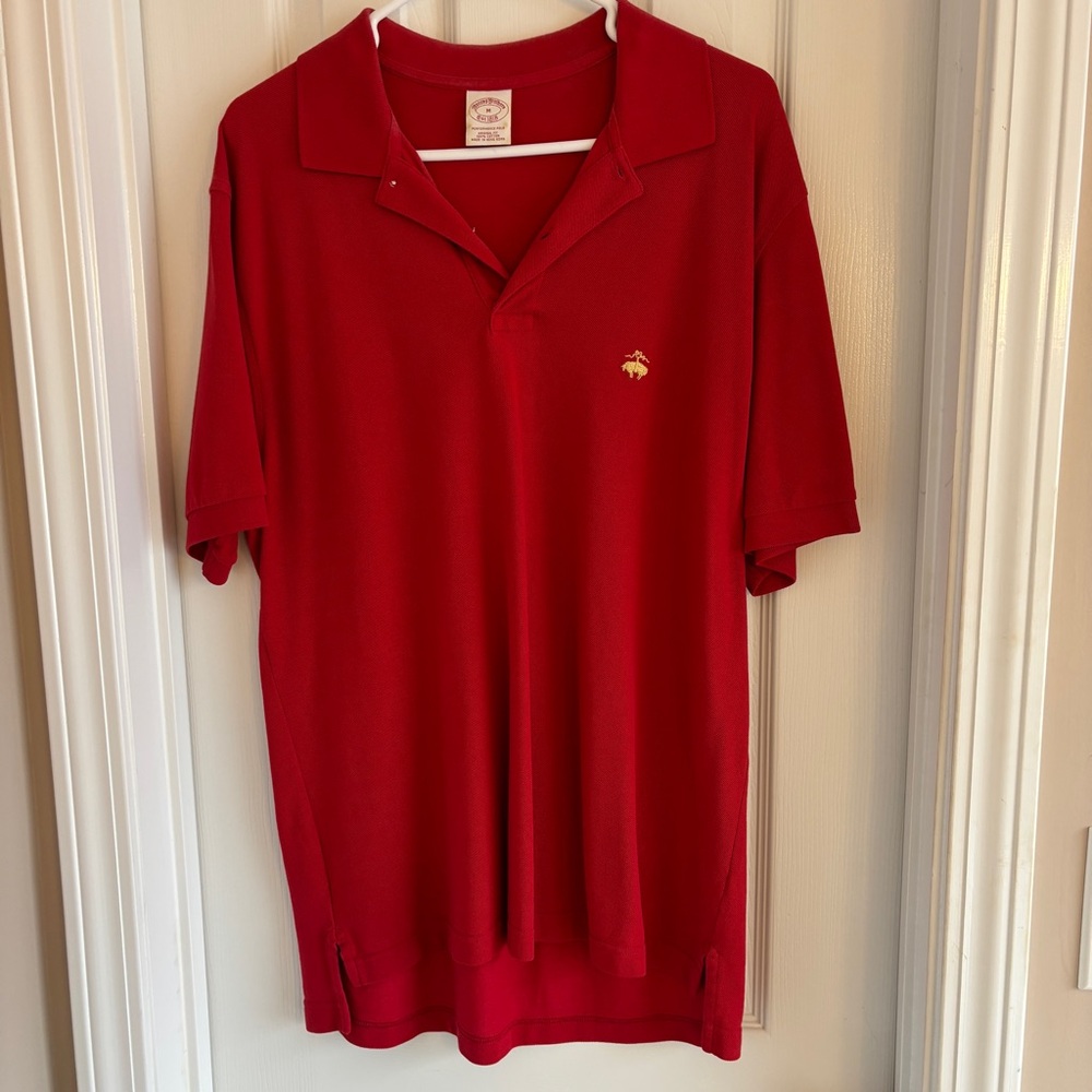 Brooks Brothers Men's Red Polo Shirt | medium